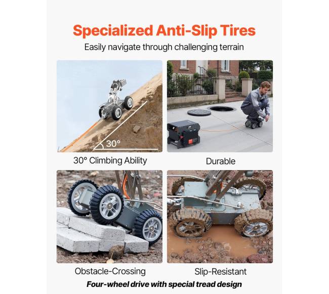 Kanalizacijos vamzdžių tikrinimo robotas su kamera5