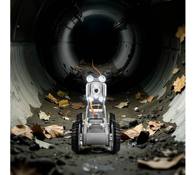 Kanalizacijos vamzdžių tikrinimo robotas su kamera7