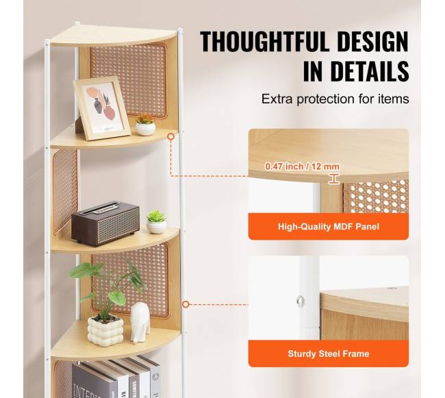 Kampinė lentyna su ramentu iš bambuko4