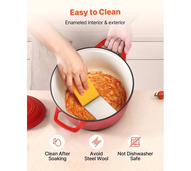 Raudonas emaliuotas ketaus troškintuvas4