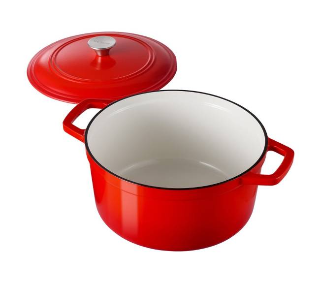 Raudonas emaliuotas ketaus troškintuvas10