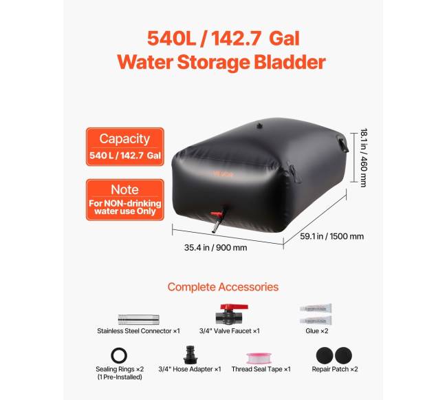 Vandens saugojimo talpa 540L talpai1