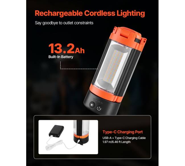 LED darbo šviesa su stovu, įkraunama4