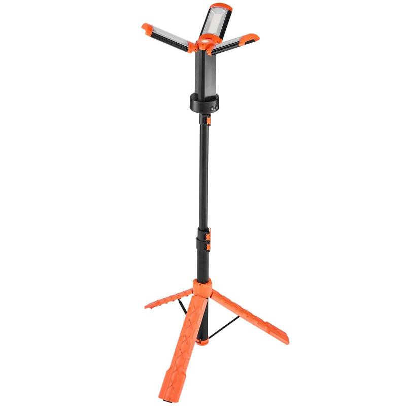 LED darbo šviestuvas su stovu ir pakraunama baterija0