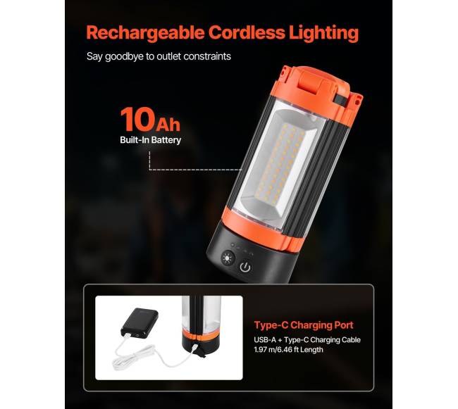 LED darbo šviestuvas su stovu ir pakraunama baterija4