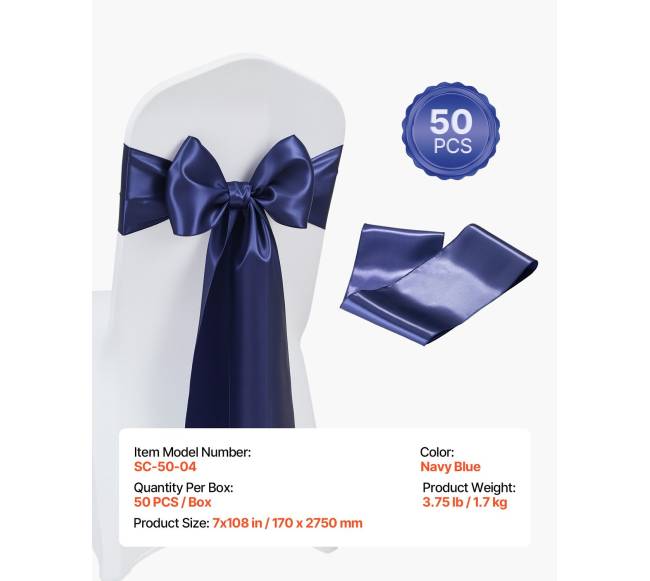 Satino kėdžių kaspinai 50 vnt.6