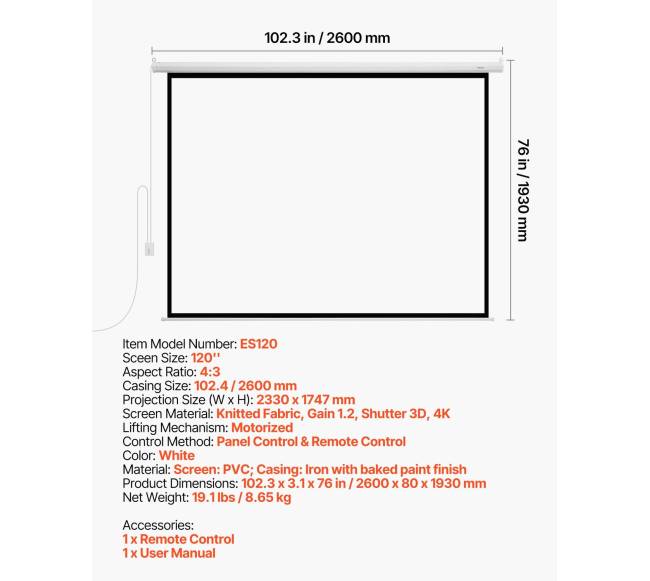 Elektrinis ekranas su nuotoliniu valdymu6