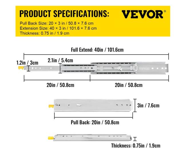 Stalčiai su užraktu, pora 50,8 cm6