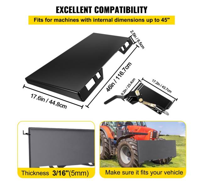 Krautuvo greito prijungimo plokštė 45 cm pločio2