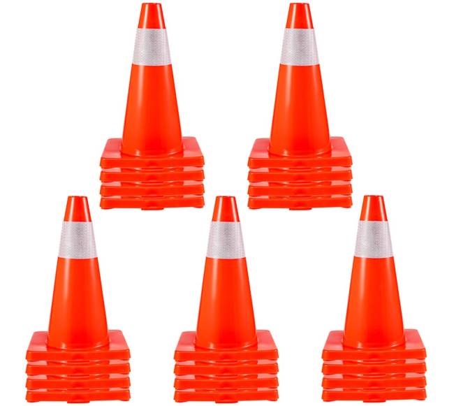 20 vienetų kelių kūgio rinkinys iš PVC0