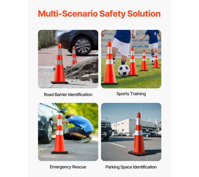 6 vnt. 92 cm eismo kūgiai su svoriu5