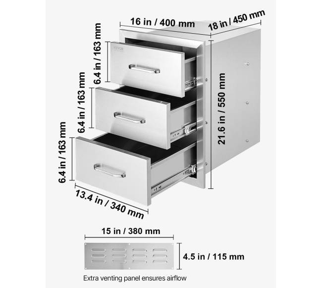 lauko virtuvės stalčiai 40 x 54,5 x 45 cm6
