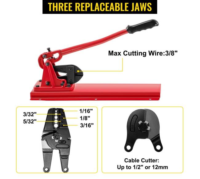 stalinės trosų užspaudimo ir pjaustymo replės1