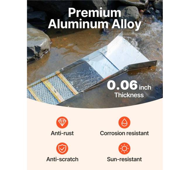 Sulankstoma aliuminio upelio dėžė aukso paieškai1