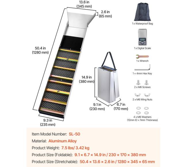 Sulankstoma aliuminio upelio dėžė aukso paieškai4