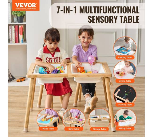 Vaikų sensorinis stalas ir kėdė su dėžutėmis1