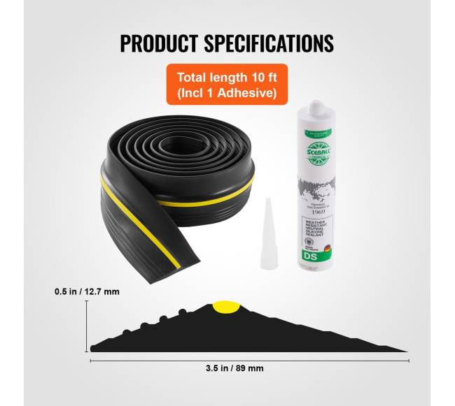 Garažo vartų sandarinimo rinkinys, 3 m, juodas5