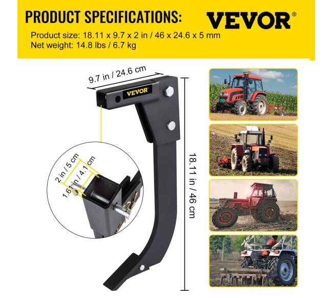 Tvirtinamas plėšiklis traktoriui, 46 cm ilgio6