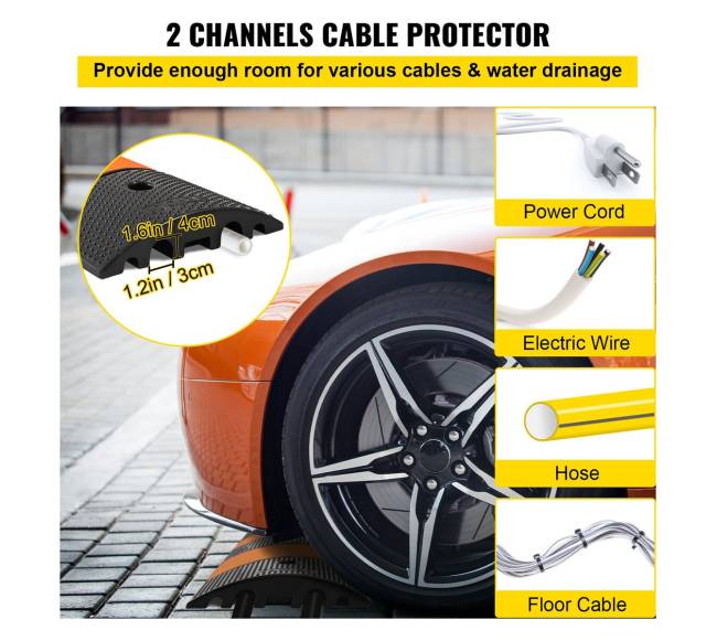 Guminė greičio ribojimo kalnelė, dviejų kanalų2