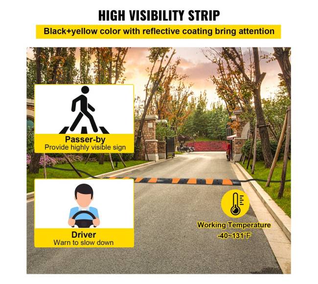 Guminė greičio ribojimo kalnelė, dviejų kanalų4