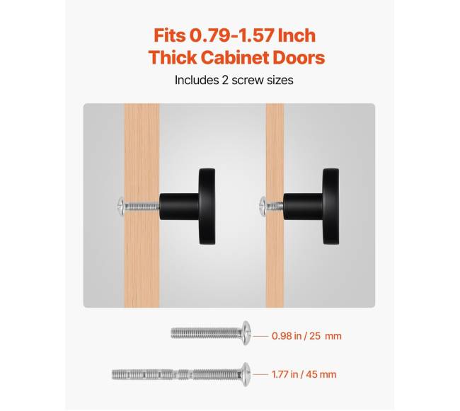 juodi 32 mm spintelės rankenėlės 10 vnt.3