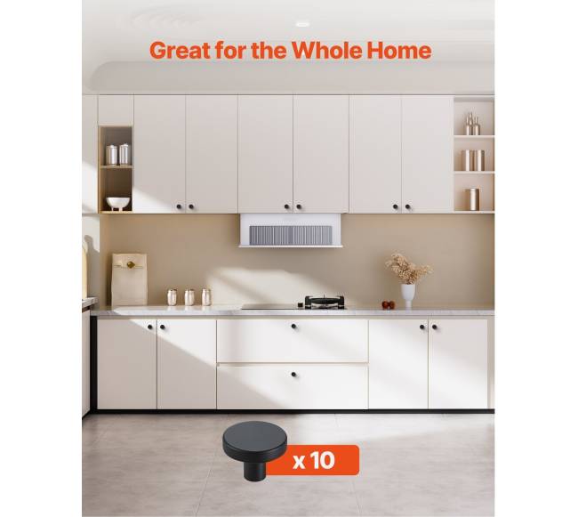 juodi 32 mm spintelės rankenėlės 10 vnt.5