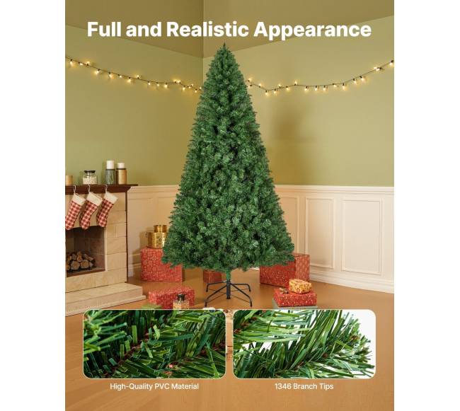 Dirbtinė Kalėdų eglė 2,2 m su metaliniu stovu2