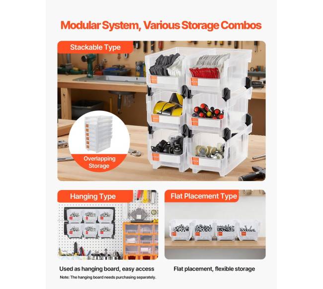 Permatomi plastikiniai sandėliavimo konteineriai4