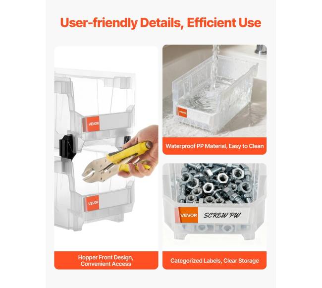 Permatomi plastikiniai sandėliavimo konteineriai5