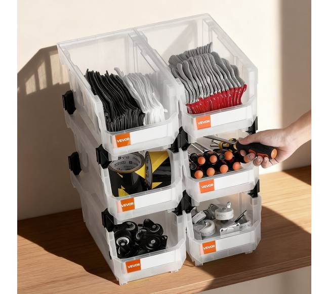 Permatomi plastikiniai sandėliavimo konteineriai7