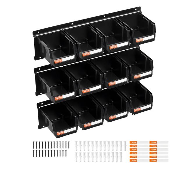 Sieniniai laikymo konteineriai, 12 plastikiniai8