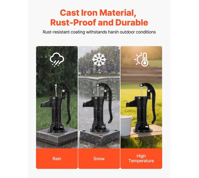 Šulinio rankinis vandens siurblys2