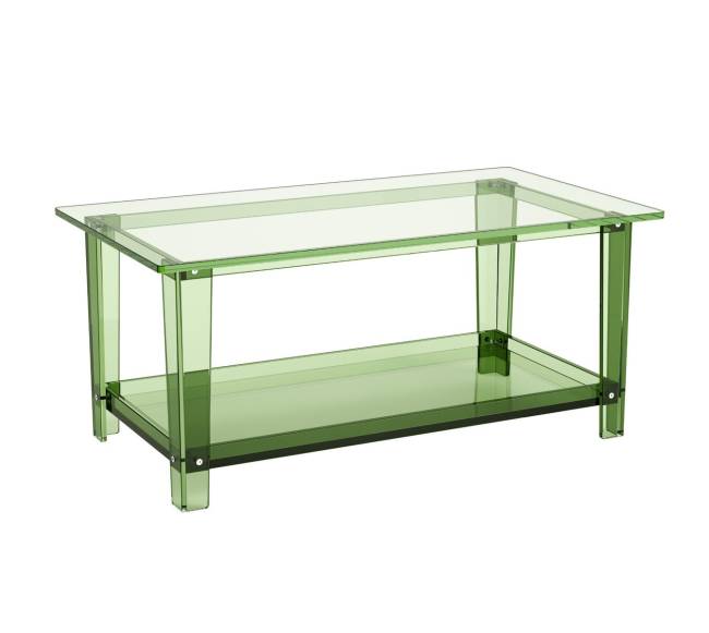 Akrilinė kavos staliukas su lentynėle8