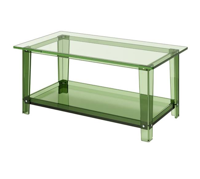 Akrilinė kavos staliukas su lentynėle9