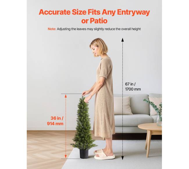 Dirbtiniai kadagiai, 2 vnt. rinkinys 914 mm4