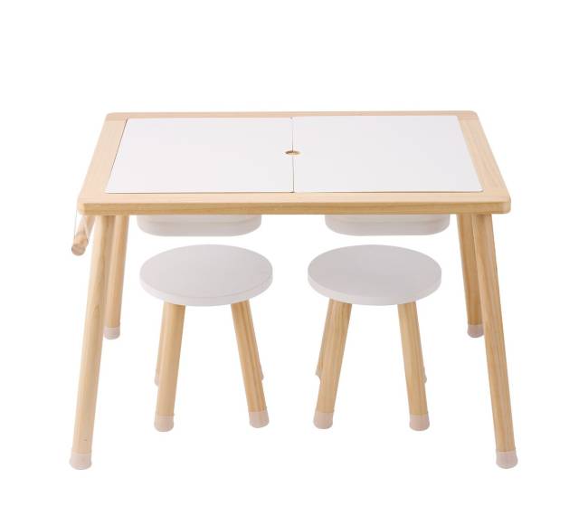 Vaikų sensorinis stalas ir kėdė su dėžutėmis9