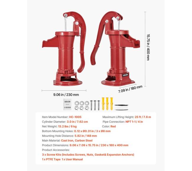 Rankinė šulinio pompa iš ketaus6