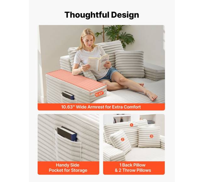 Modernus fotelis-gultas su pagalvėmis4