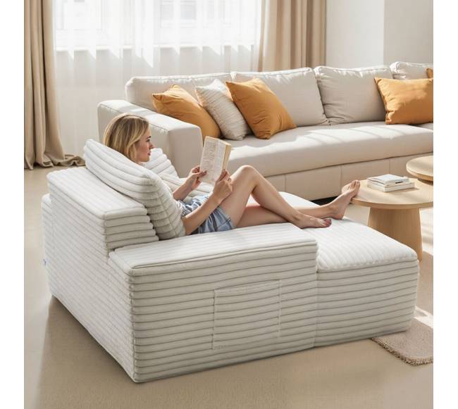 Modernus fotelis-gultas su pagalvėmis7