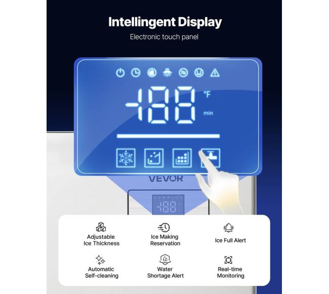 Komercinis ledo gaminimo aparatas 181 kg per dieną4