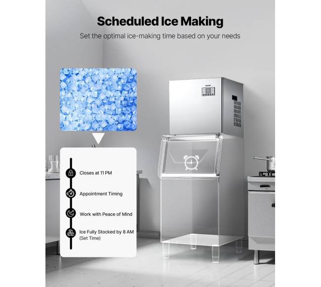 Komercinis ledo gaminimo aparatas 181 kg per dieną5