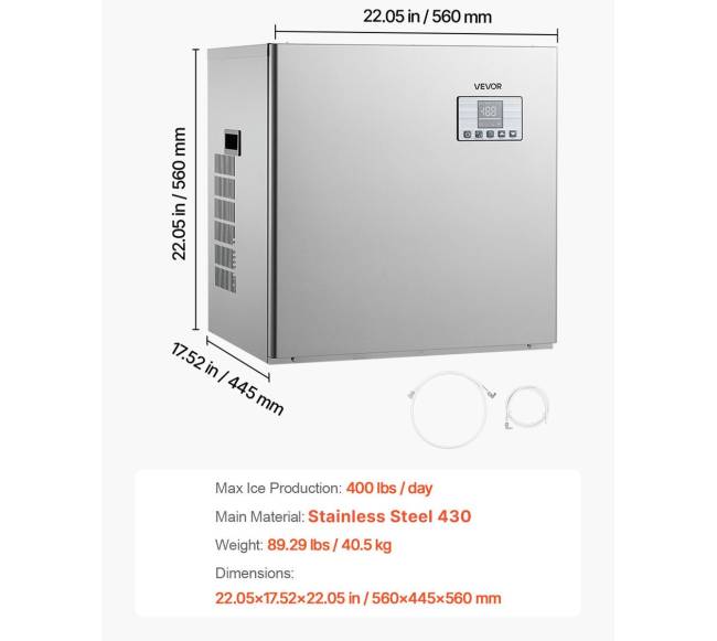 Komercinis ledo gaminimo aparatas 181 kg per dieną6