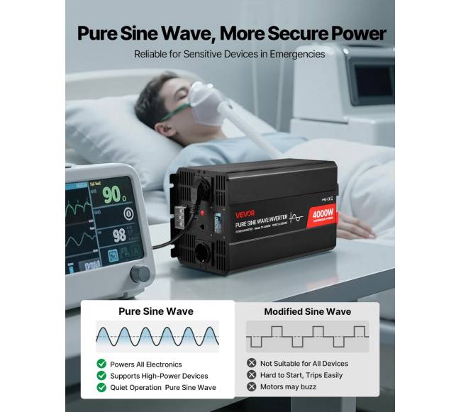 4000W galios keitiklis automobiliams ir RV2