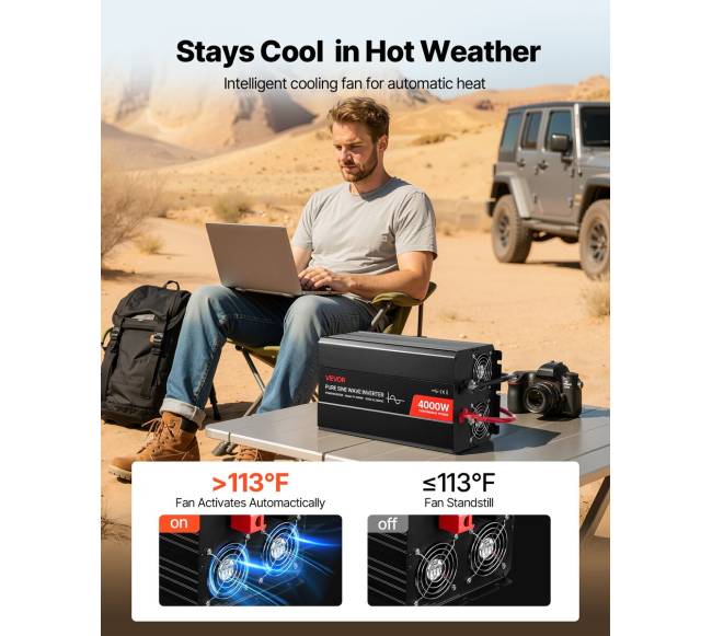 4000W galios keitiklis automobiliams ir RV5