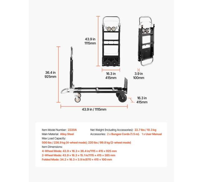 Sulankstomas krepšio vežimėlis 2 in 16