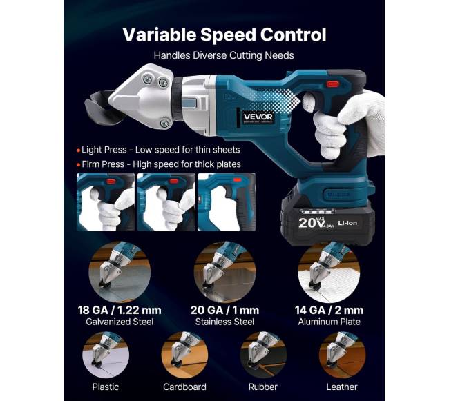 Metalo kirpimo žirklės su pasukamu galvute2