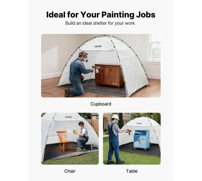 Nešiojama dažymo palapinė 293 x 230 x 188 cm5