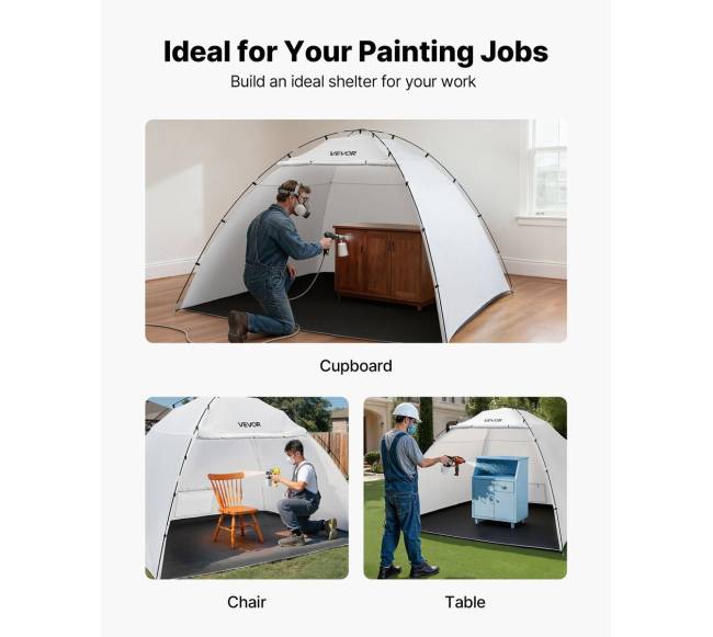 Nešiojamasis dažymo palapinė, 295 x 292 x 202 cm5