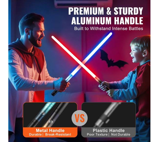 Šviesos kardų rinkinys su spalvomis ir garsais4