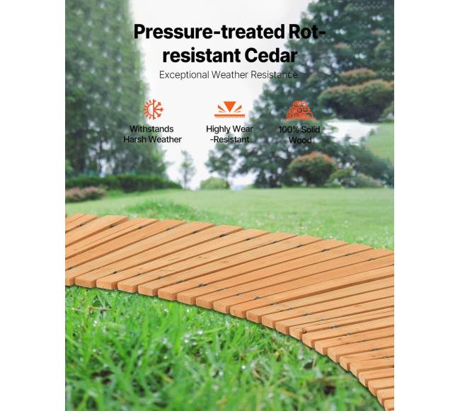 Medinis sodo takas, 244 cm x 43 cm3